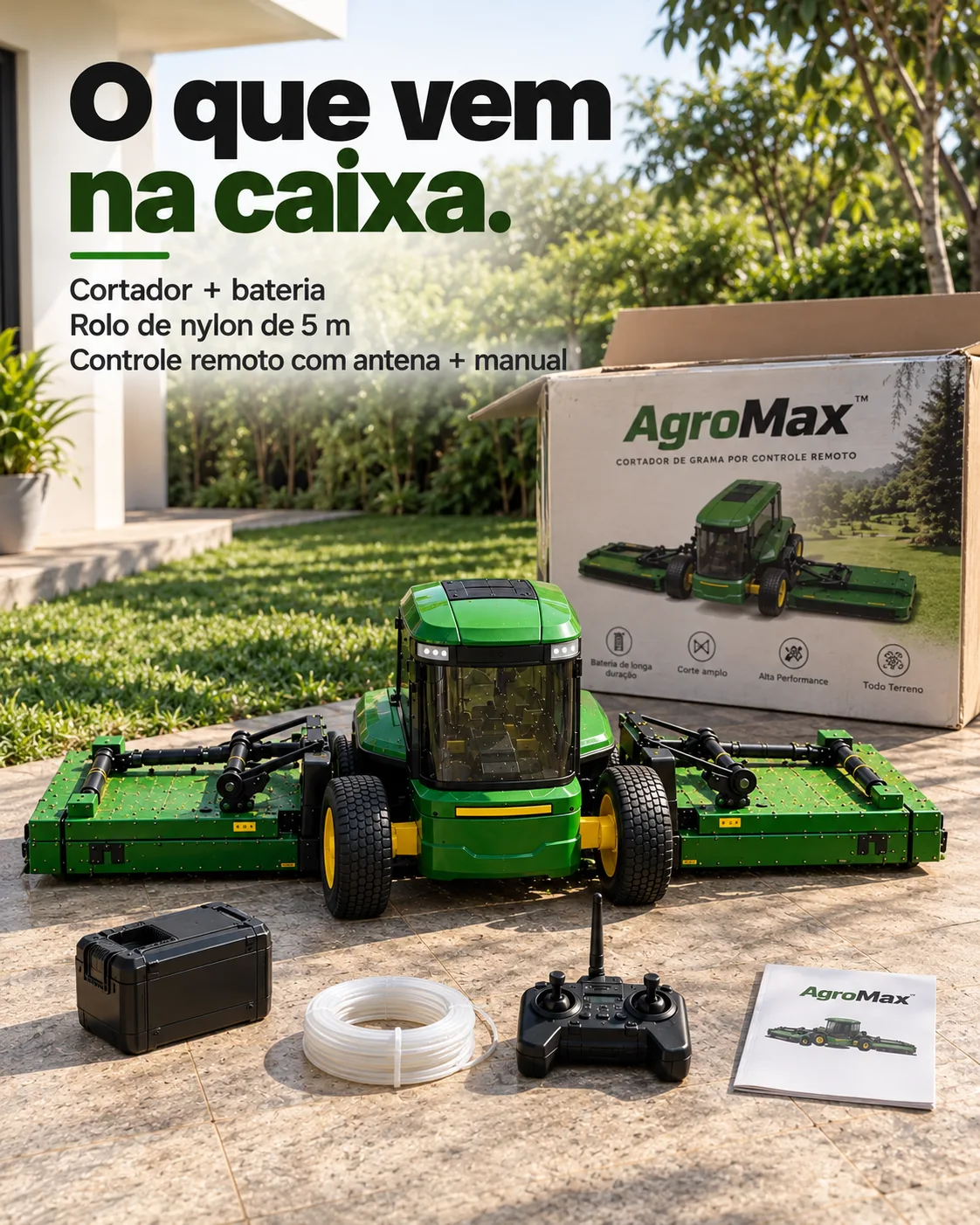 AgroMax - O cortador de Grama Agro C/ Controle Remoto